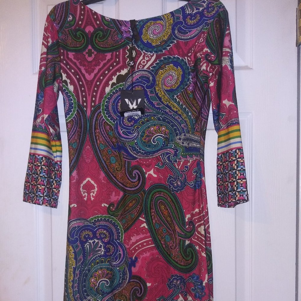White Mark Multi Color Dress